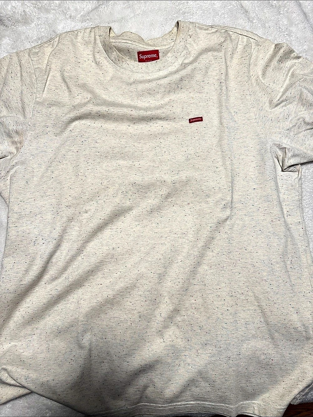 Supreme Small Box Tee Short Sleeve Tee Cream Size Large